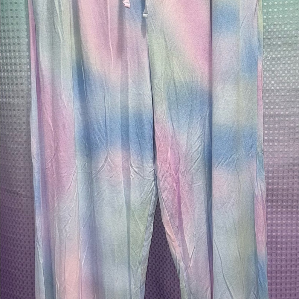 NWT Victoria’s Secret PINK XL Watercolor Tie Dye Pajama Pants